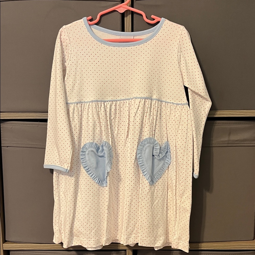 Squiggles by Charlie Polka Dot Dress with Heart Pockets